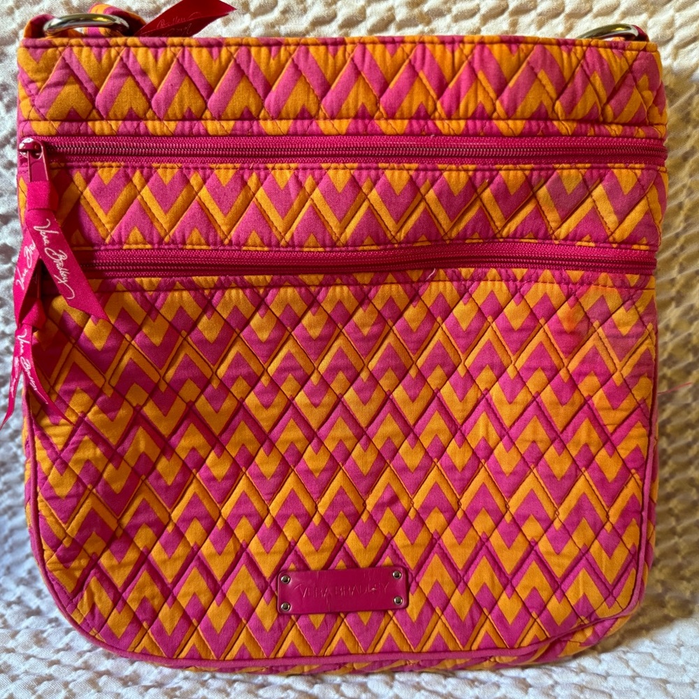 NWOT Vera Bradley Large Hipster Orange Chevron
